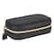 Ruby + Cash Black Faux Leather Zippered Travel Jewelry Organizer Box